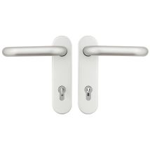 PZ Drückergarnitur – Aluminium (ALU F1) – 88 mm – 8,5 mm Vierkantstift – DOMOFERM