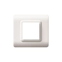 Placa Técnica 44 – Blanco RAL 9010 – 2 Módulos – Plástico – 80 x 80 mm