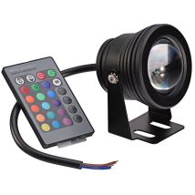 Foco Led Sumergible Crezuo, Resistente Al Agua Ip67, Iluminación Subacuática Rgb, Foco Led De 10 W Para Iluminación De Jardines Exteriores Con Fuentes