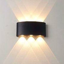Led-innenwandleuchte 6w Moderne Wandleuchte, Ip65 Wasserdichte Aluminium-außenwandleuchten, Up-down-spot-lampe Für Wohnzimmer, Schlafzimmer, Flur, 