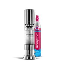 SodaStream – Gasatore Enso in Acciaio Inox – Carbonatazione Facile e Sostenibile – Bottiglia Riutilizzabile e Lavabile in Lavastoviglie
