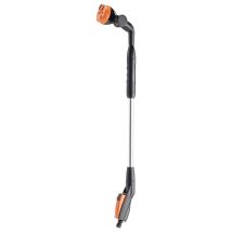 Claber Multifunktionsgießstab mit Teleskopverlängerung – rostfreies Aluminium – 70 cm bis 105 cm – 4 Strahlarten – Wasserflussregulierung