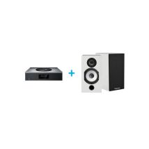 Hi-fi-verstärker Technics Sa-c600eg-s Silber + Ein Paar Regallautsprecher Cabasse Antigua Mt32/2 Mattweiß