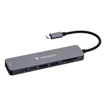 Verbatim 32158 Hub Di Interfaccia Usb 3.2 Gen 1 (3.1 Gen 1) Type-c 5000 Mbit/s Grigio