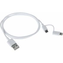 Sodelec 2-in-1 USB-Ladekabel – 1 Meter – Micro-USB und Lightning – Aufladen und Datenübertragung für Smartphones und Tablets