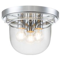 Elstead Quoizel Whistling Plafoniera Bowl Semi Incasso Cromo Lucido, Ip44