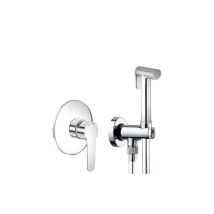 Cristina Ondyna - Pack De Ducha Higiénica Empotrada Para Wc Con Grifo Mezclador New Day, Cromo