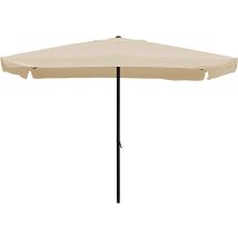 GARDEN Rechteckiger Sonnenschirm 2 x 3 m – Höhe 2,4 m – Stahlgestell – Polyesterbezug – Kurbelmechanismus