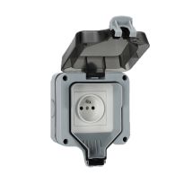Ip66 Outdoor Splashproof Single Row Pluggable Housing Rainproof Outdoor Waterproof Socket, One Hole