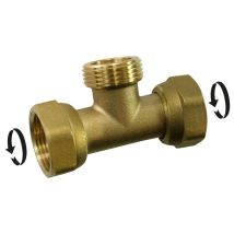 Tee in ottone f 12 x 17 per tubo in rame – Filettatura 1/2" – 2.3cm x 3.9cm x 5.2cm – Comptoir De Picardie