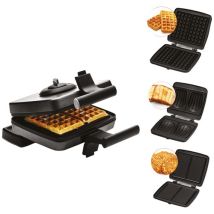 Frifri - Sandwich Waffle Wafer 3 Platos 1200w Negro - Fri022824512blp