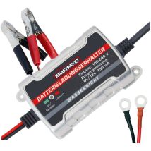Dino Caricabatterie automatico 0.75 A per batterie 6V e 12V – IP65 – 2Ah a 240Ah – Monitoraggio carica – Protezione surriscaldamento