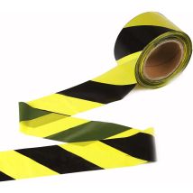 Cinta De Advertencia - 50 Mm X 30 M Por Rollo - Para Señalización De Suelos/seguridad - Rayas Negras/amarillas