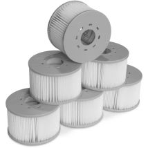 Crystal Filter - 6pcs Hot Tub Filters For Mspa Inflatable Pools, Enhanced Version Filter Cartridge Pump Fit For Mspa All Current Hot Tubs