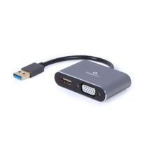 Gembird A-usb3-hdmivga-01 Grafikkarte Usb 3840 X 2160 Pixel Grau