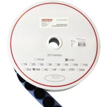 Fastech Pastille Ronde Auto-agrippante Hotmelt À Coller Partie Velours (ø) 35 Mm Noir 5 M