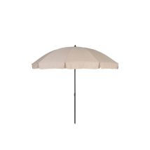 Ombrellone Ø 200 Cm Ombrello Tondo Parasole Spiaggia Giardino Esterno, Beige-grigio Antracite - Greemotion
