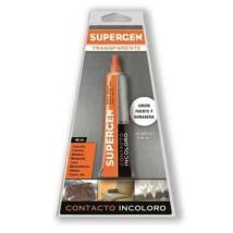 Supergen – Pegamento multiusos incoloro 40 ml – Adhesivo de contacto de secado rápido, resistente y flexible