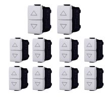 Set 10 Pulsanti Doppi Saliscendi 1p+1p 10a 250v Compatibili Con Serie Matix - Gloca