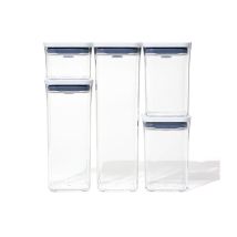 Set 5 Contenitori POP Good Grips – 2,1L, 1,6L, 1L, 0,4L – Plastica BPA free – OXO