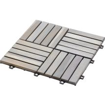 Iwerk Holzfliese Akazie Stone 30 X 30 X 1,5 Cm 10 Stück Holzfliese