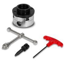 Eberth - Plato De Cuatro Garras Con 80 Mm De Diámetro, Plato De 4 Garras Autocentrante, Rosca De Conexión 1' -8 Tpi, Accesorios De Torno, Plato De 
