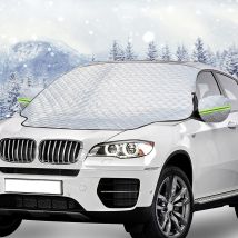 Couverture Pare Brise Voiture Avec 2 Coques De Rétroviseurs, Protection Hivernale Pliable Pour Voiture, Protection Contre La Neige Et Le Vent, 
