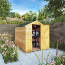 Waltons - 7 X 5 Feet Overlap Apex Shed - Timber - L215 X W160.3 X H191.9 Cm - Brown