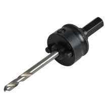 Starrett – A2E Arbor for 32-210mm Hole Saws – Includes 1/4in Pilot Drill – Compatible with Fast Cutting HSS