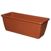 Rechteckiger Blumentopf mit Wasserspeicher – 50x20x16 cm – Deroma