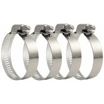 4 Pièces Collier De Serrage Tuyau, Collier De Serrage Tuyau Réglable 27-51 Mm , 304 Collier De Serrage Inox, Collier Serrage Métallique, Pour Tuyau, 