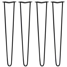 4 X 28' Hairpin Legs - 2 Prong - 10mm - Black