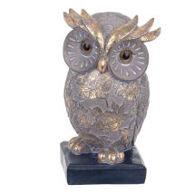 Le Monde Des Animaux - Signes Grimalt Figura De Búho Figuras Buho Buhos Dorado 11x12x22cm 24019