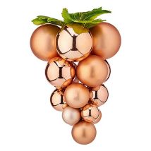 Bolas De Navidad - Pequeñas Uvas - Cobre - Plástico - 18 X 24 X 18 Cm