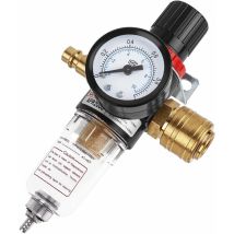 Regolatore D'Aria 1/4, 1/4 - Filtro Dell'aria - Compressore Di Umidità - Separatore Di Acqua E Olio - Regolatore Di Pressione - Lubrificante Per 