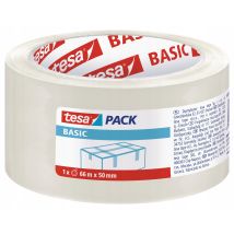 Cinta de embalaje transparente 66 m – 50 mm – Libre de disolventes – Resistente a los rayos UV