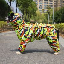 Minkurow Abrigo Impermeable Para Perros Con Capucha Extraíble, Con Cordón Exterior Ajustable, Chaqueta Impermeable Para Perros, Chaqueta De Lluvia Con