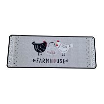 Alfombra decorativa Farmhouse 40 x 60 cm – 100 % poliamida – Base antideslizante TPE – Libre de PVC y ftalatos