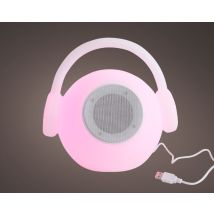 Farbwechselnder LED-Außenlautsprecher – 19,5 cm lang – 25,5 cm breit – 23 cm hoch – JARDIDECO