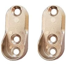 Supporto Asta Armadio 3 Fori Larghezza 15mm - Confezione 2pz