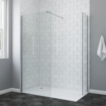 Walk In Duschwand 89x195cm Mit 40cm Seitenwand 8mm Nano Esg Sicherheitsglas Duschabtrennung Mit Stabilisator