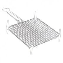 Parrilla redonda de calidad superior – 40 x 45 cm – Diseño convexo – Ideal para carnes, pescados y verduras