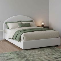 Talamo Italia - Cama De Plaza Y Media Clotilde, Cama Contenedor Con Tapizado En Ecopiel, 100% Made In Italy, Apertura Frontal, Adecuado Para Colchón 