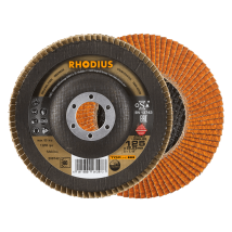 Rhodius - Jumbo Longlife Extended, 10 Stück, 125 Mm, Korn 80, Fächerschleifscheibe