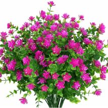 Fleurs Artificielles Faux Extérieur, Faux Plastique Verdure Pour Intérieur Extérieur Suspendu Jardinière Bureau À Domicile De Mariage Ferme Décor 24 
