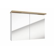 Naturel - Stilla Spiegelschrank + Led 80x60 Cm Weiß (stillae08002)