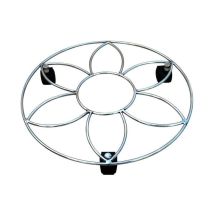 Garden Pride – Stainless Steel Pot Caddy – 30kg Capacity – 3 Castor Wheels – Planter Stand
