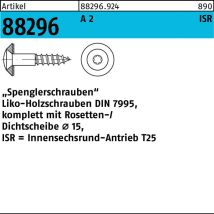 Spenglerschraube R 88296 mit Dichtscheibe ISR 4,5 x 45 mm – 200 Stück – A2