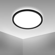 Briloner - Plafonnier Led Pour Salle De Bain, Noir, Led/18w