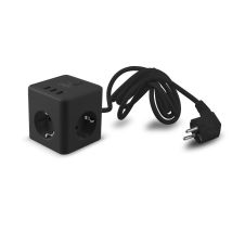 Powercube 10a Mit 3 Schuko-steckdosen + 3 Usb-anschlüssen Und 1,5 Meter Schwarzem Kabel